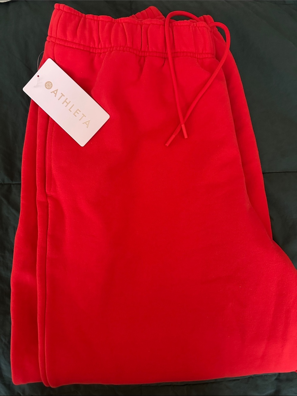 Athleta Bright Red Drawstring Joggers